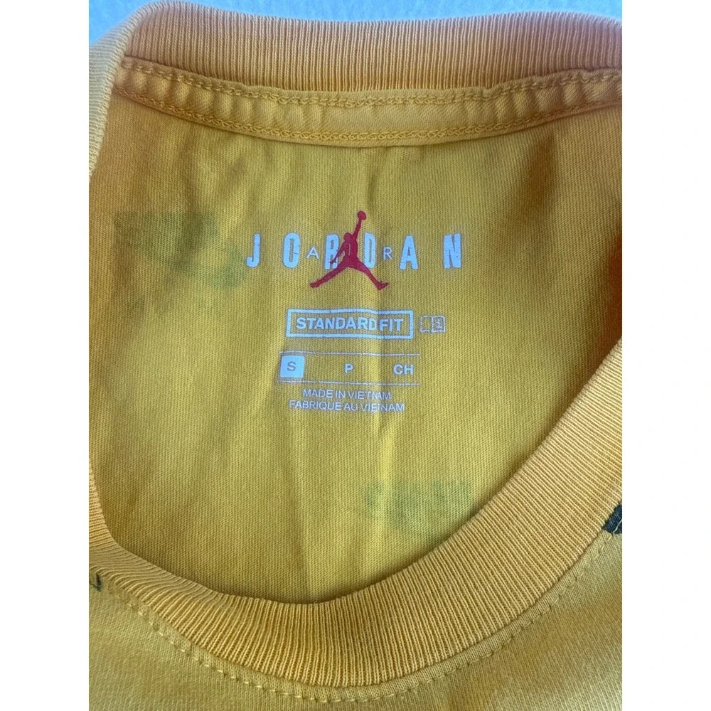 Nike Jordan Jumpman All Over Print Yellow T‎ Shirt Men's Size Small